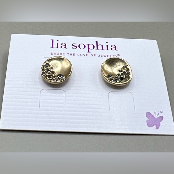 Lia Sophia Jewelry Nwt Lia Sophia Sugar Dusted Earrings Matte Gold